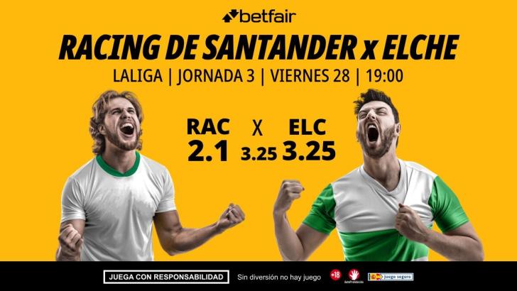 Racing de Santander - Elche: alineaciones, horario, dónde ver, pronósticos y estadísticas